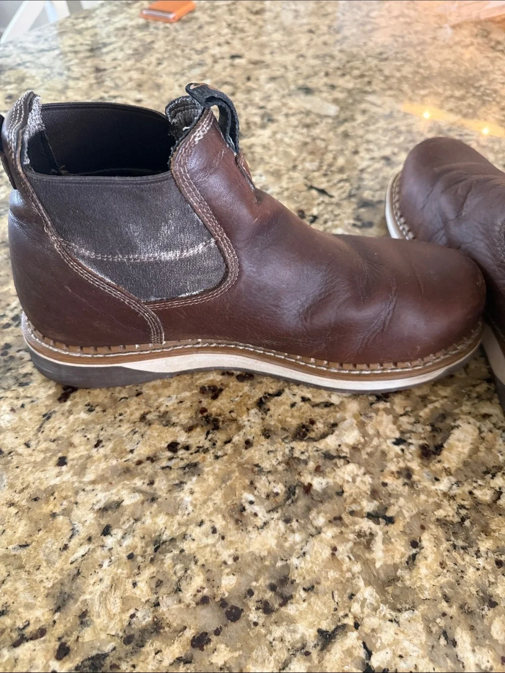 Steel Toe Work Boot Georgia Boot 12 Brown Leather Waterproof Oil Slip Resistant